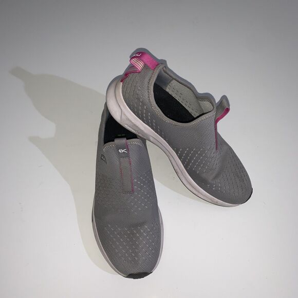KURU Shoes Womens Size 9.5 Gray Pink Slip On Walking Comfort Mesh Sneakers - Picture 1 of 11